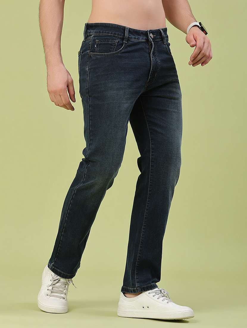 men washed mid rise full length slim fit jeans - 22417444 -  Standard Image - 3