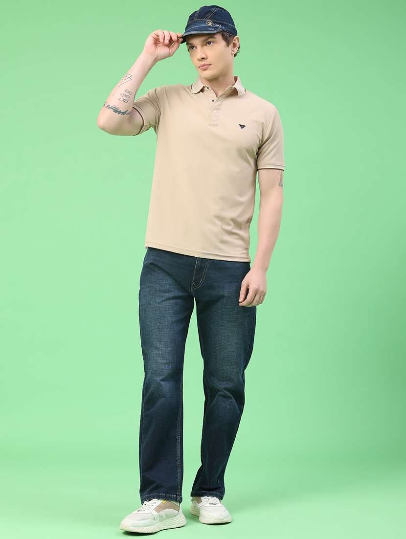 men washed mid rise full length straight jeans - 22417481 -  Standard Image - 5