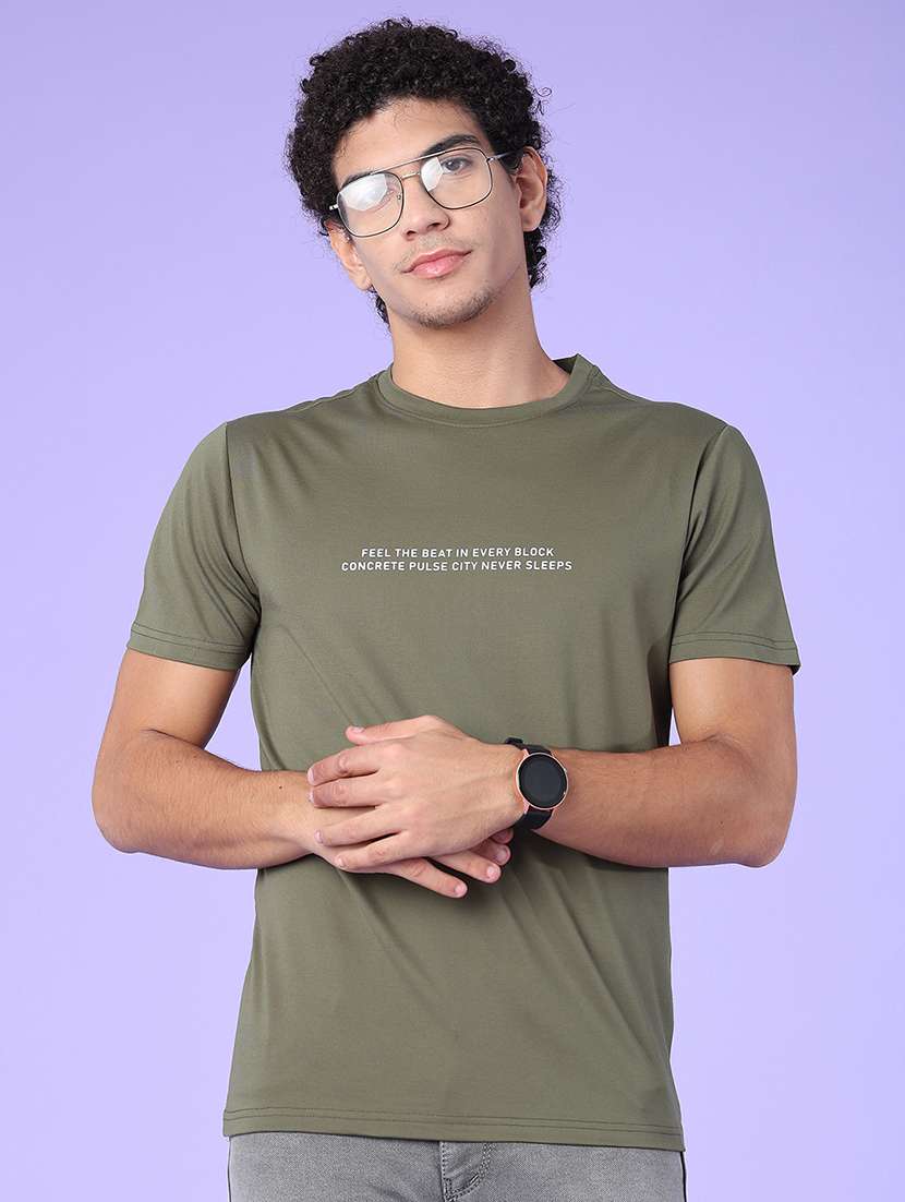 men typographic short sleeve slim fit t-shirt