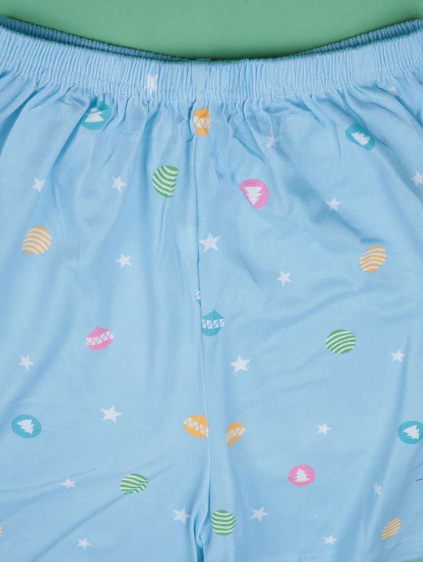 blue  cotton shorts set nightwear - 22417916 -  Standard Image - 5