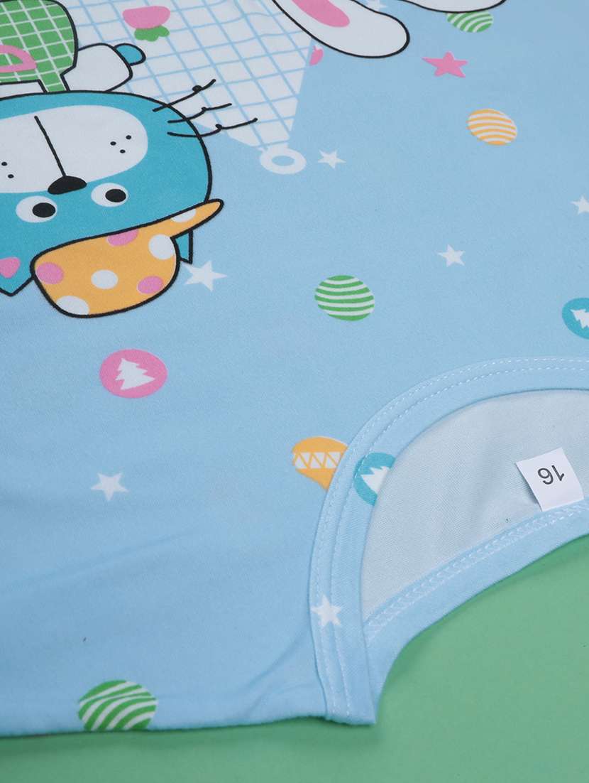 blue  cotton shorts set nightwear - 22417916 -  Standard Image - 5