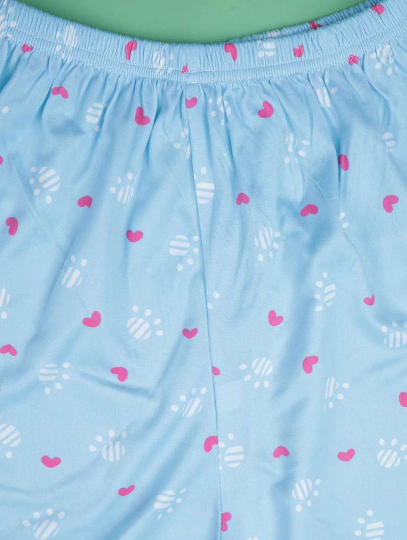 blue cotton shorts set nightwear - 22417917 -  Standard Image - 5
