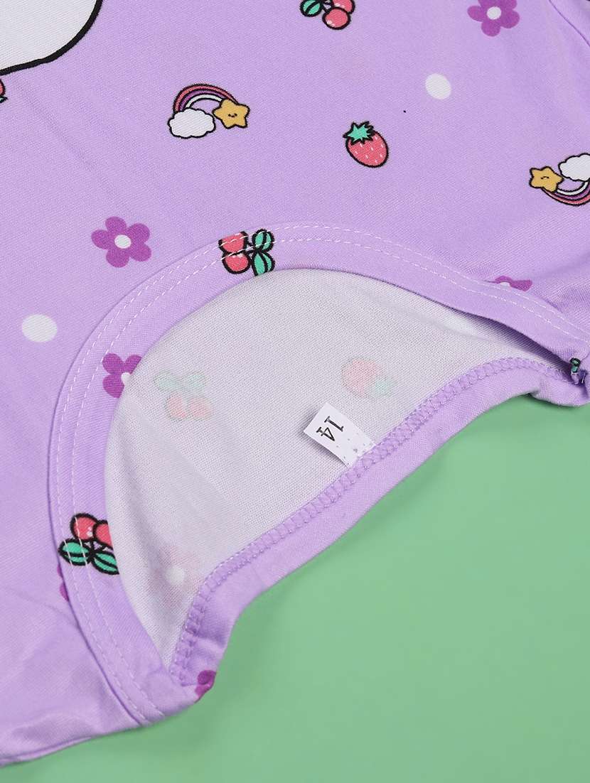 purple cotton shorts set nightwear - 22417921 -  Standard Image - 3