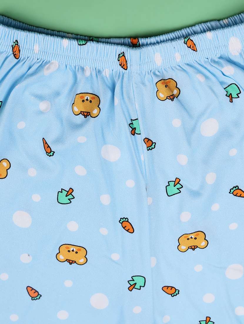 blue cotton shorts set nightwear - 22417927 -  Standard Image - 3