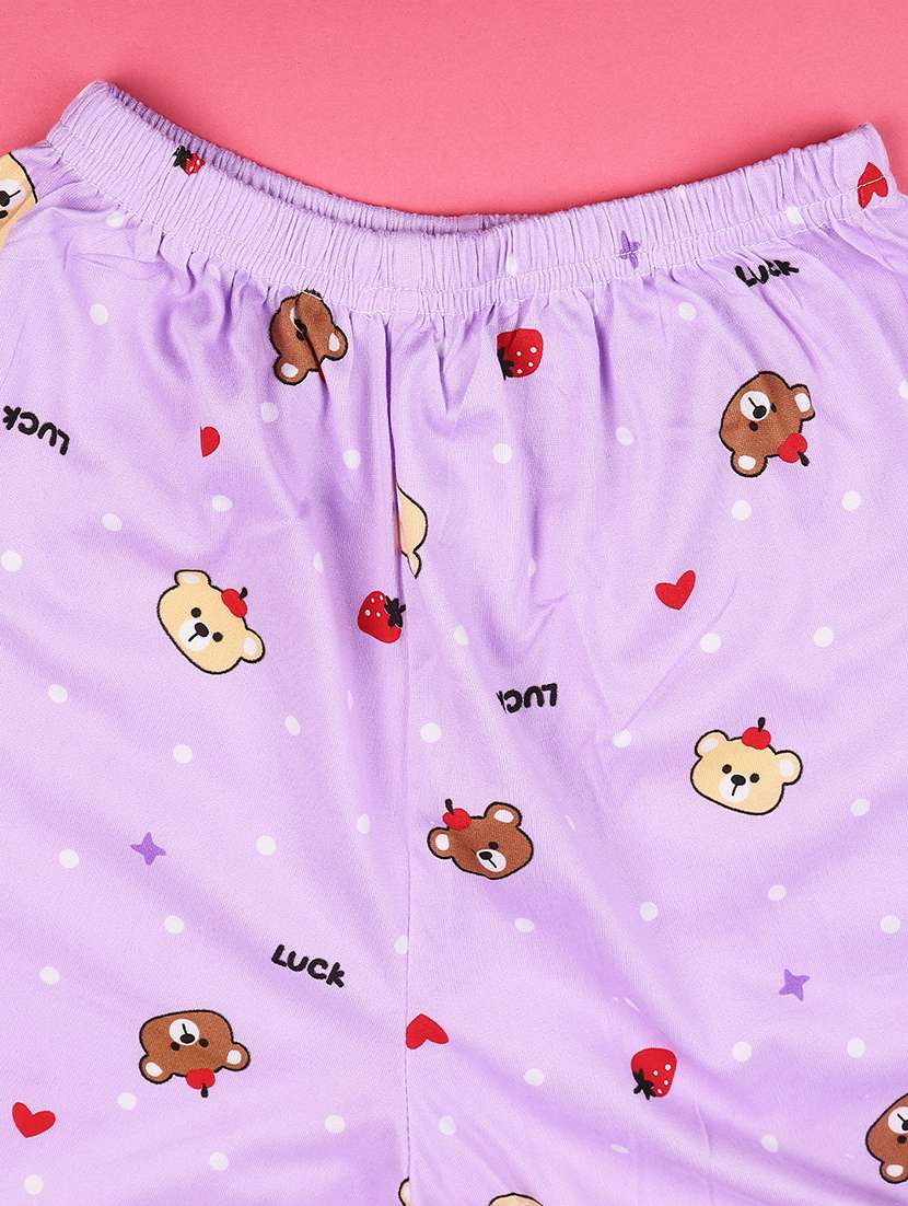 purple cotton pyjama set nightwear - 22417932 -  Standard Image - 5