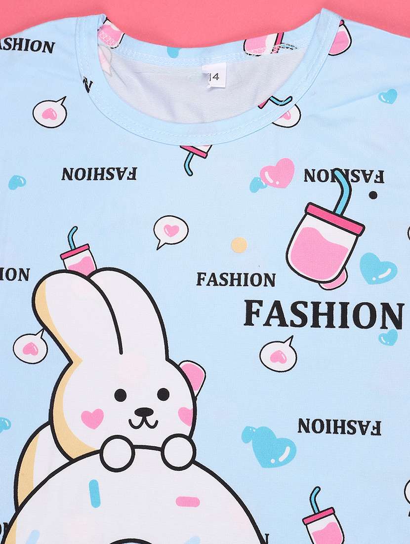 blue  cotton pyjama set nightwear - 22417933 -  Standard Image - 3