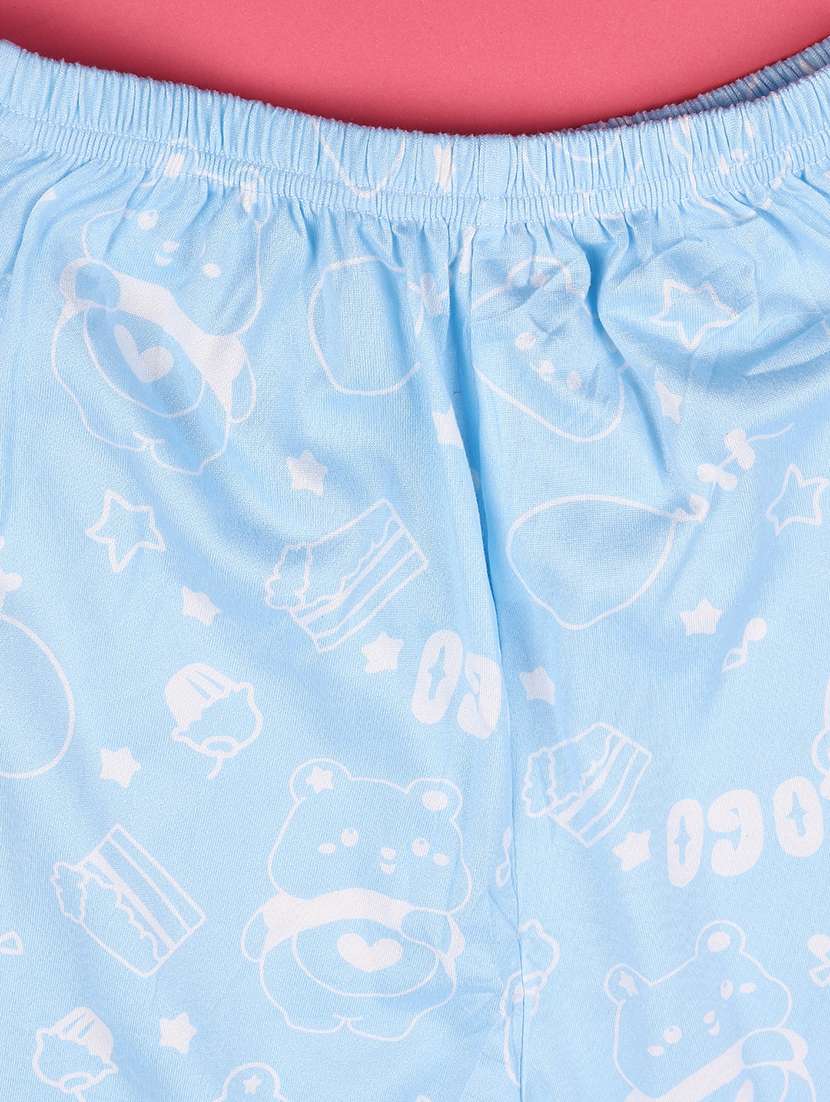 blue  cotton pyjama set nightwear - 22417936 -  Standard Image - 5