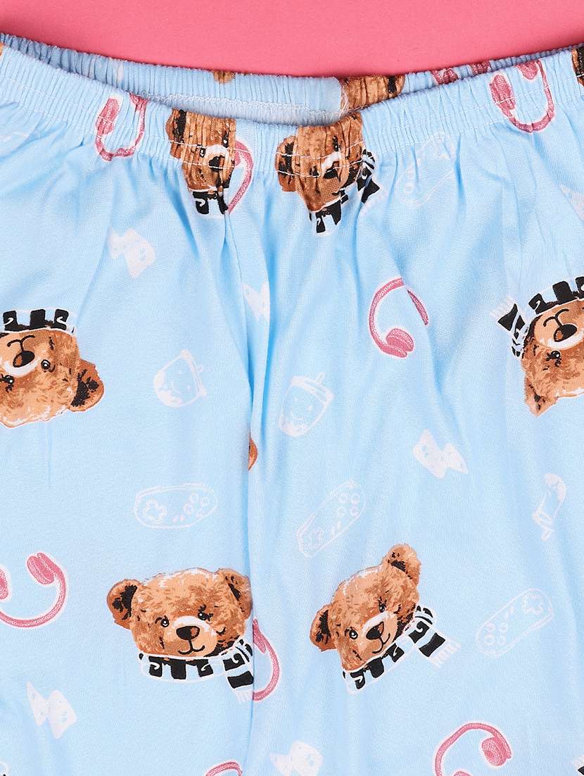 blue  cotton pyjama set nightwear - 22417937 -  Standard Image - 5