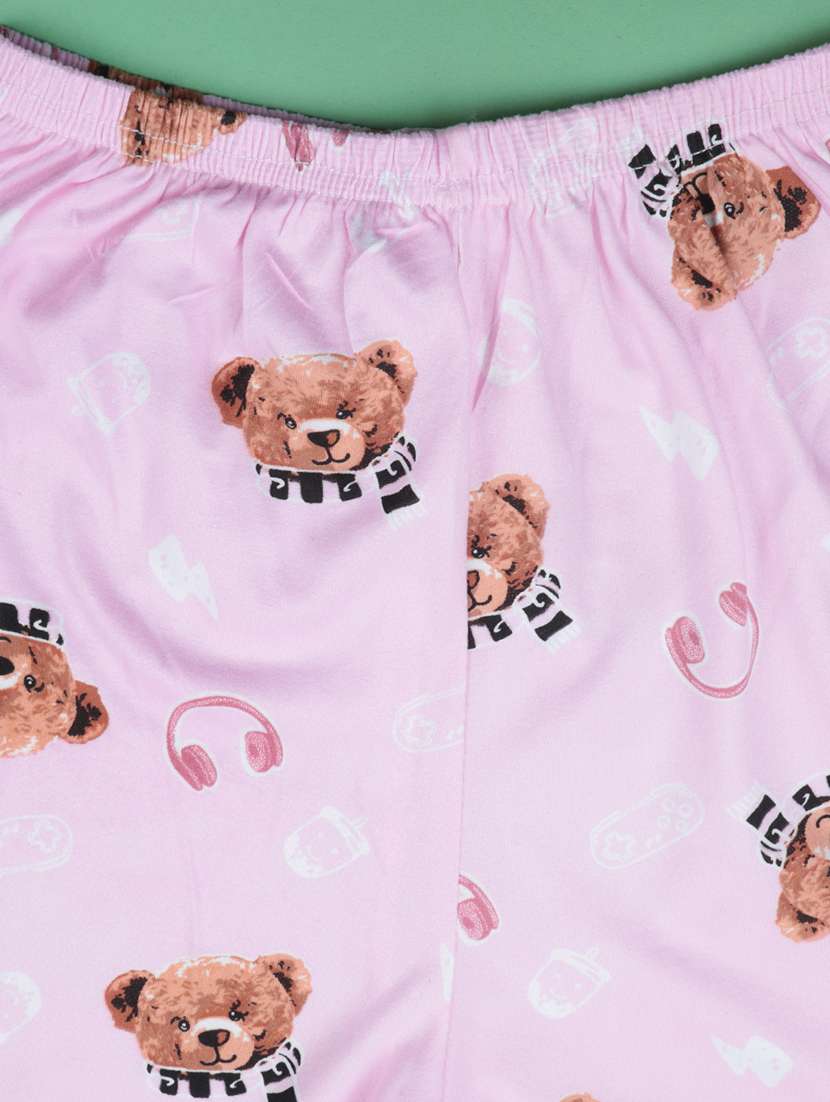 pink  cotton pyjama set nightwear - 22417938 -  Standard Image - 5