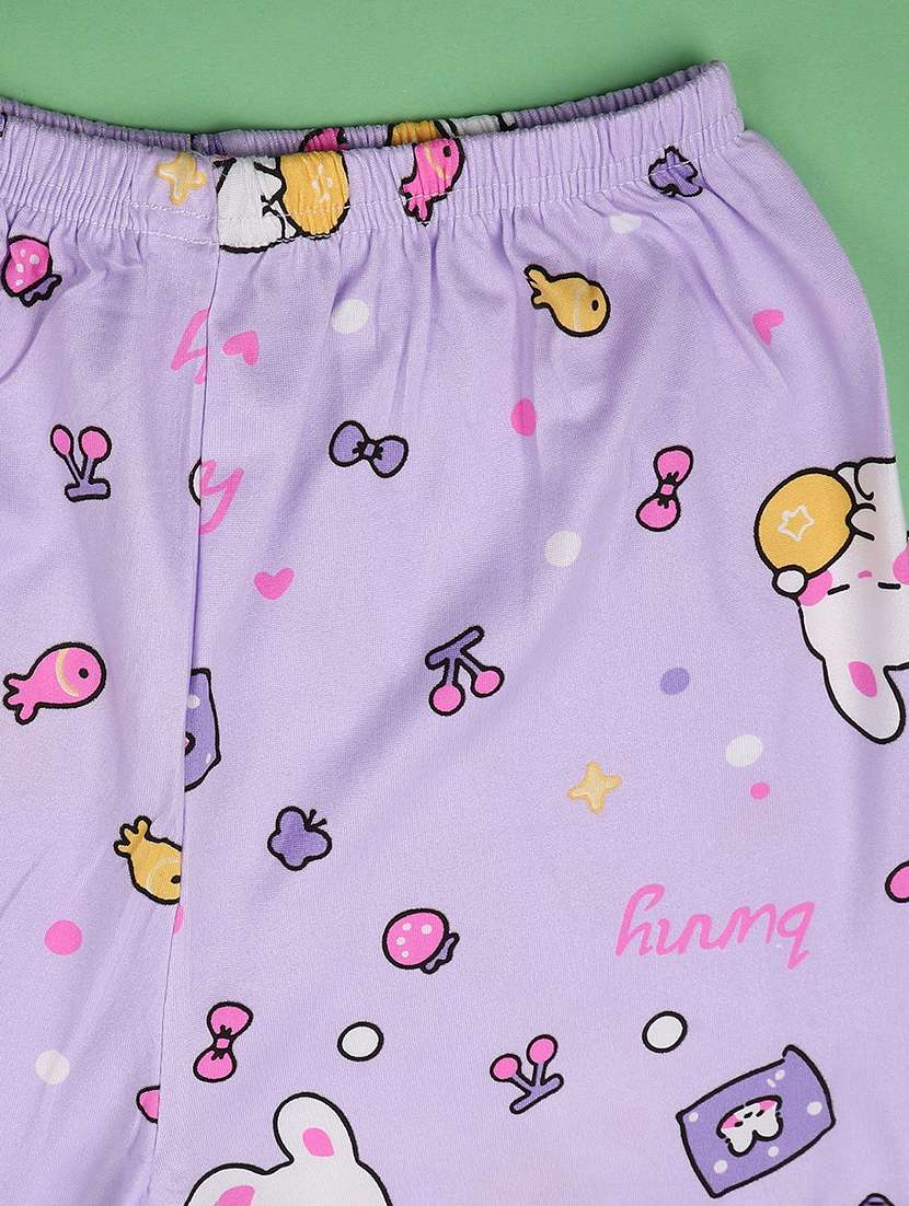 girls printed short sleeve pyjama set nightwear - 22417943 -  Standard Image - 3