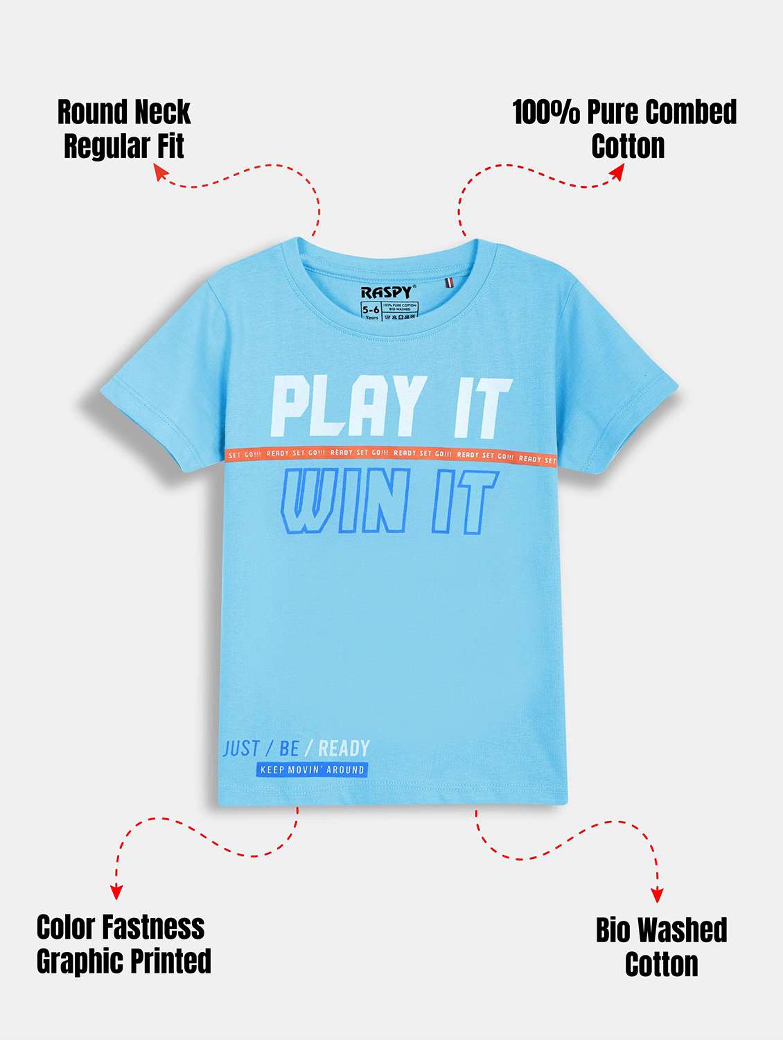 Boys Pack Of 3 Round Neck T-shirt - 22418550 -  Standard Image - 3