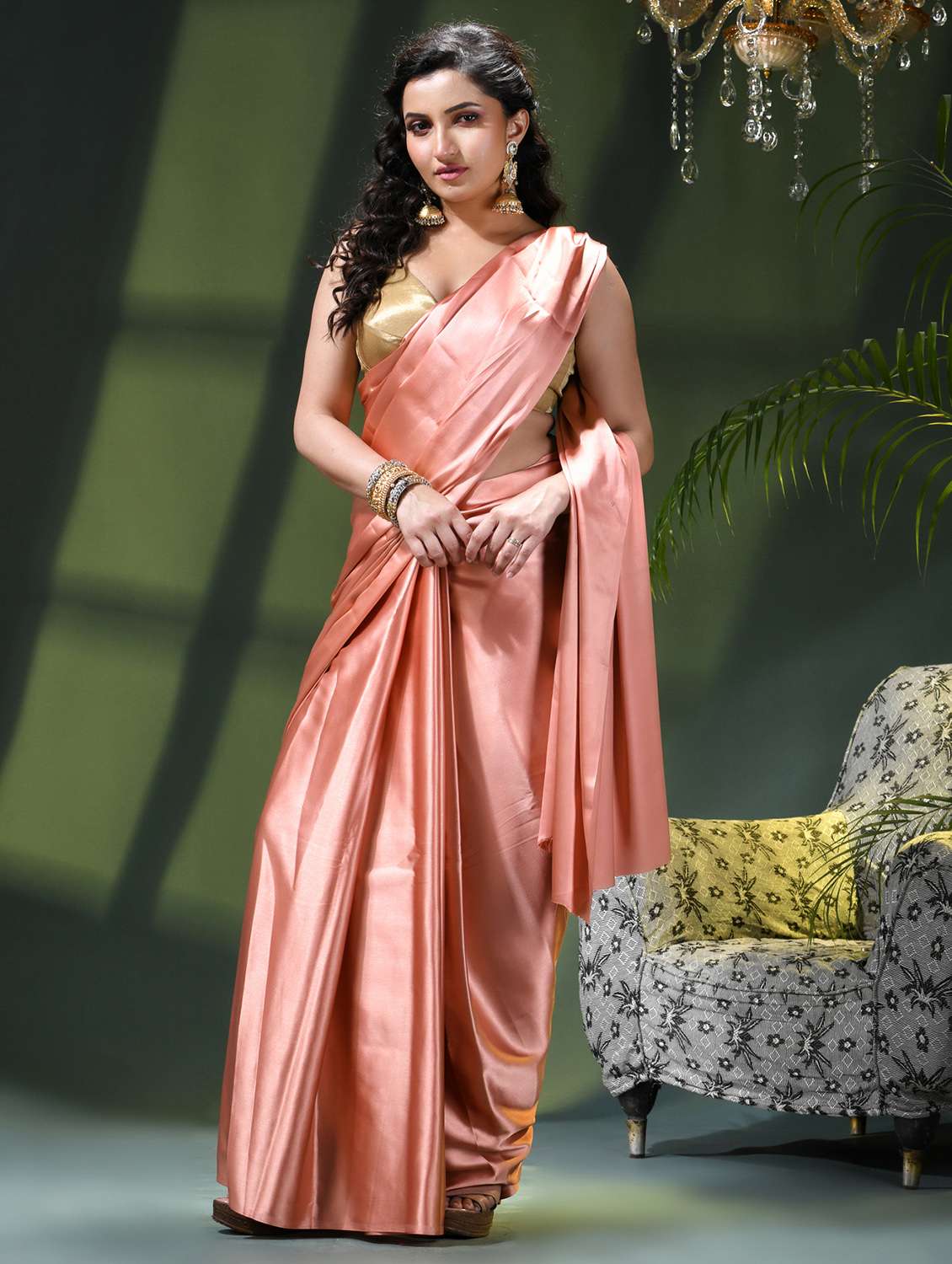 women solid plain saree - 22419801 -  Standard Image - 3
