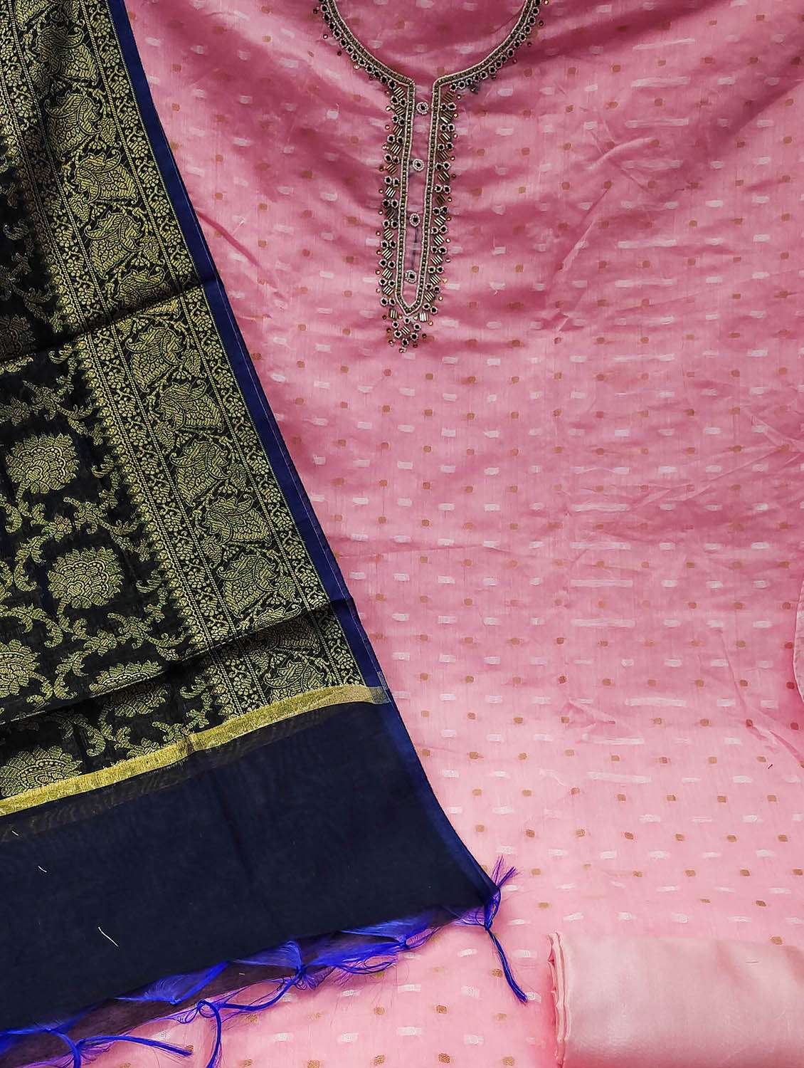 Women Self Design Unstitched Suit Set - 22420257 -  Standard Image - 3