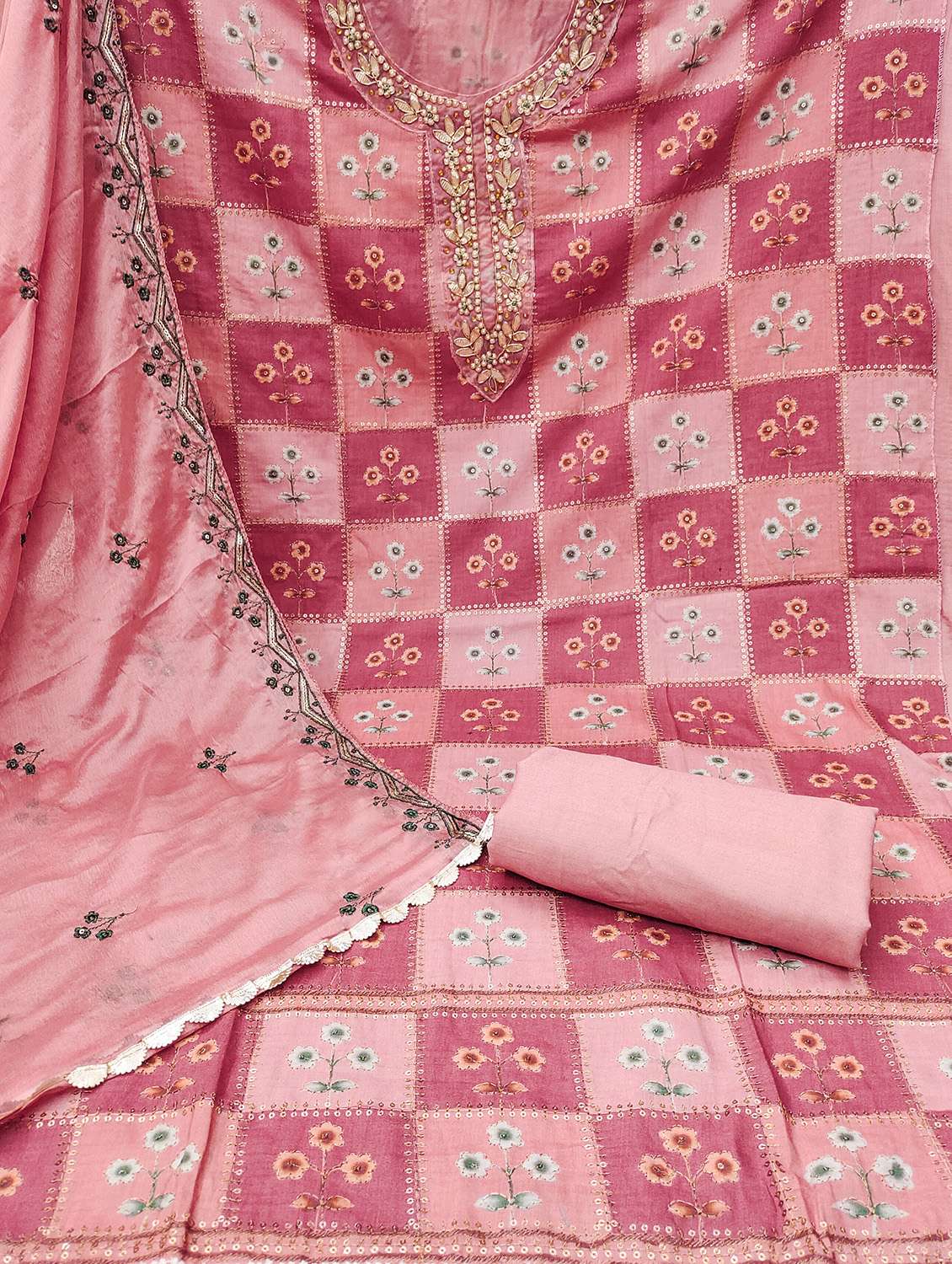 women printed unstitched suit set - 22421007 -  Standard Image - 3
