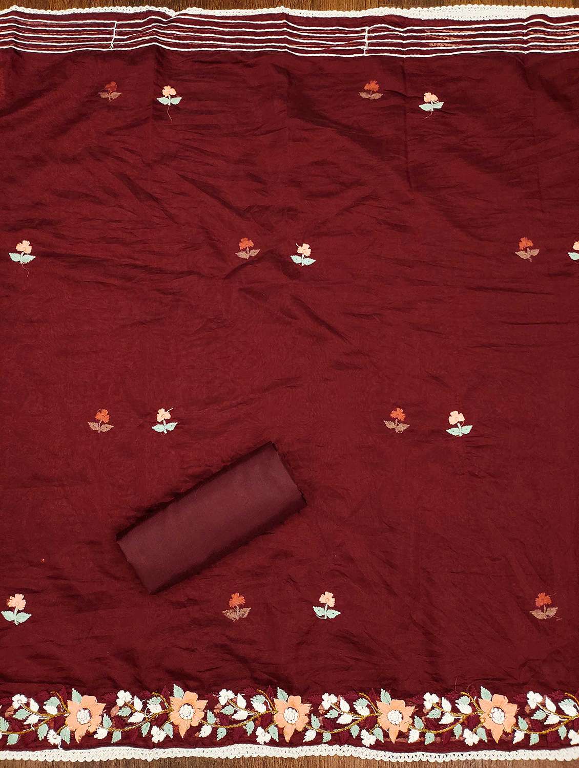 women solid with work unstitched suit set - 22421179 -  Standard Image - 3