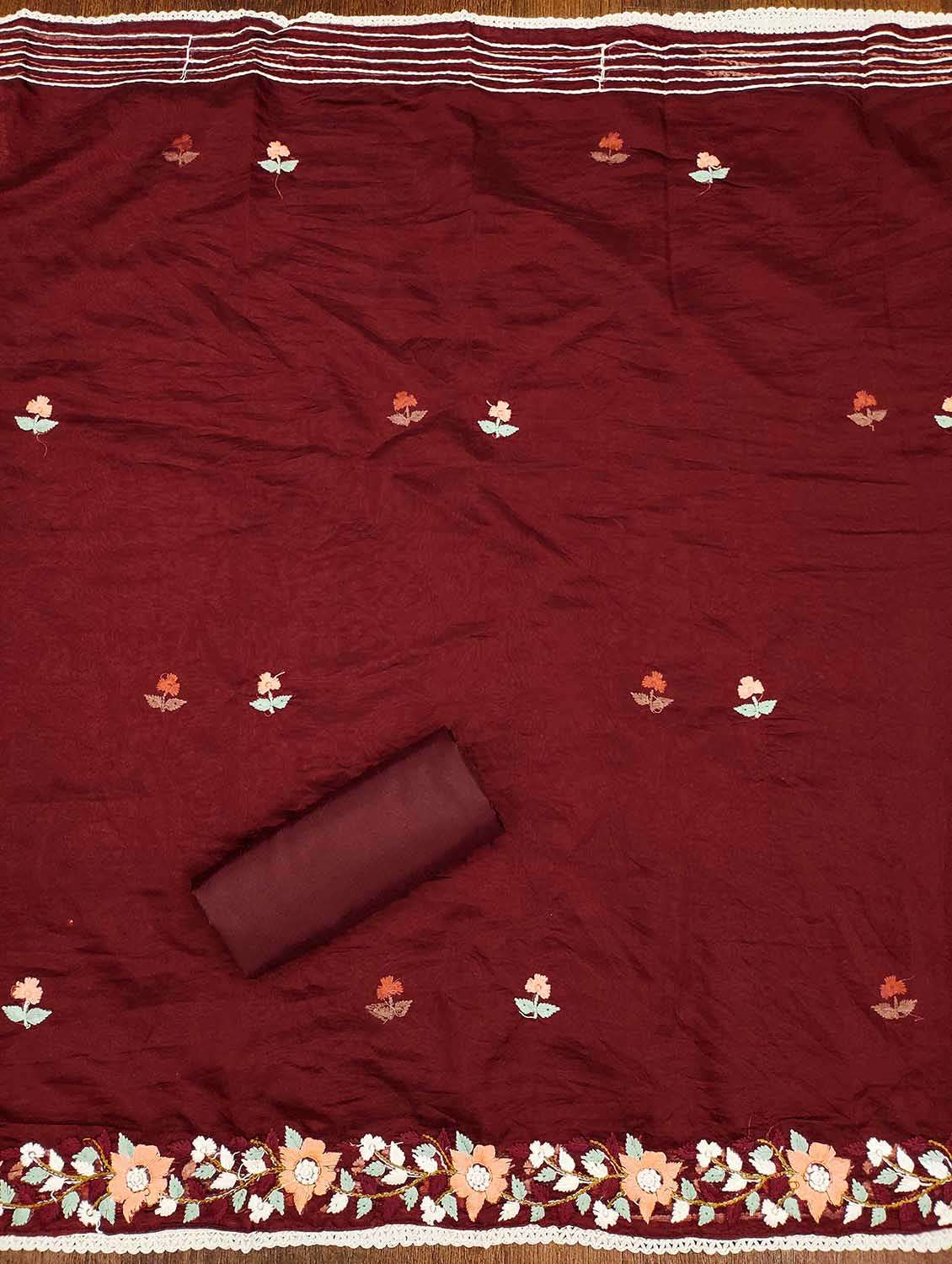 women solid with work unstitched suit set - 22421210 -  Standard Image - 3