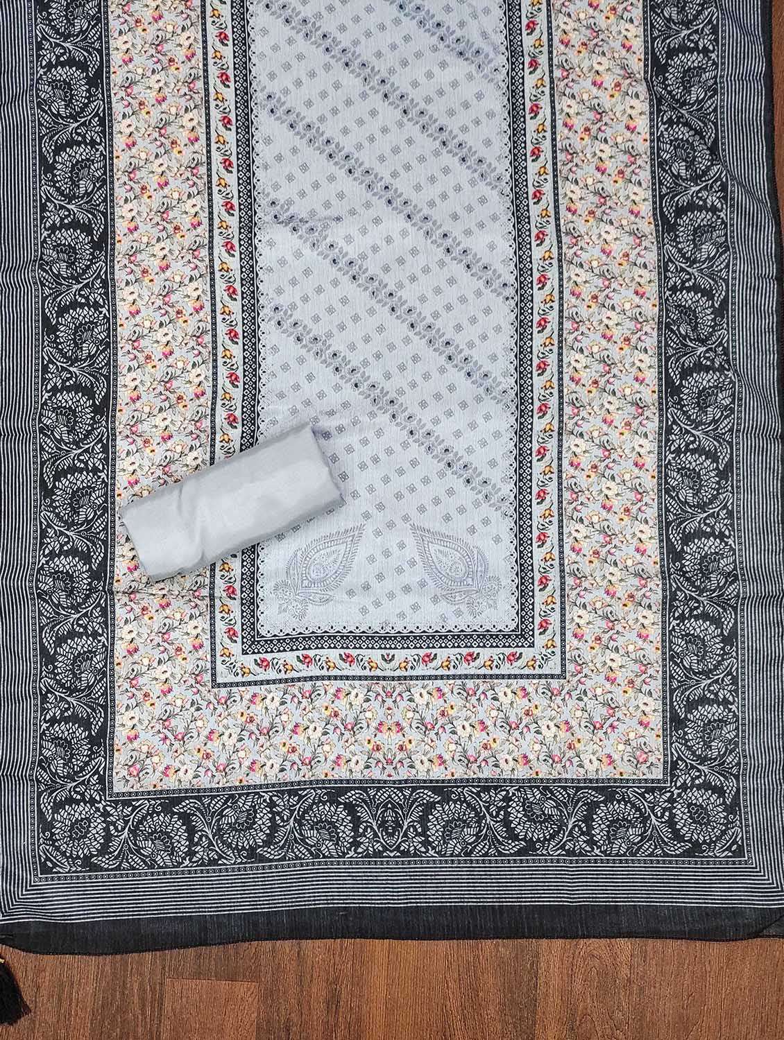 women solid with work unstitched suit set - 22421226 -  Standard Image - 3