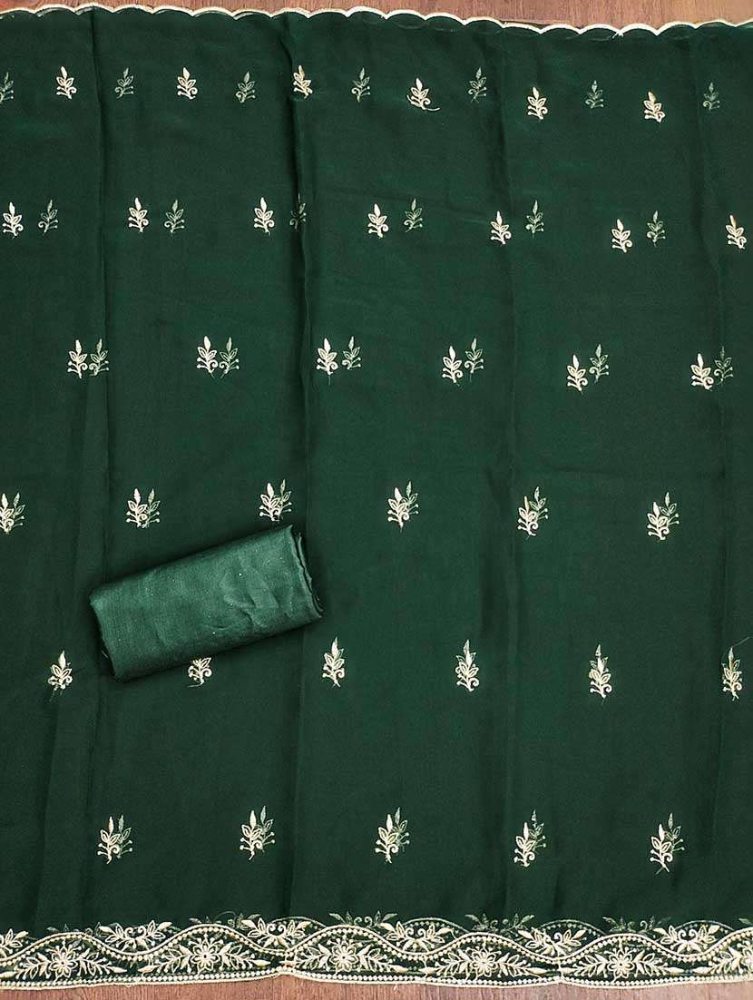 women solid with work unstitched suit set - 22421382 -  Standard Image - 3