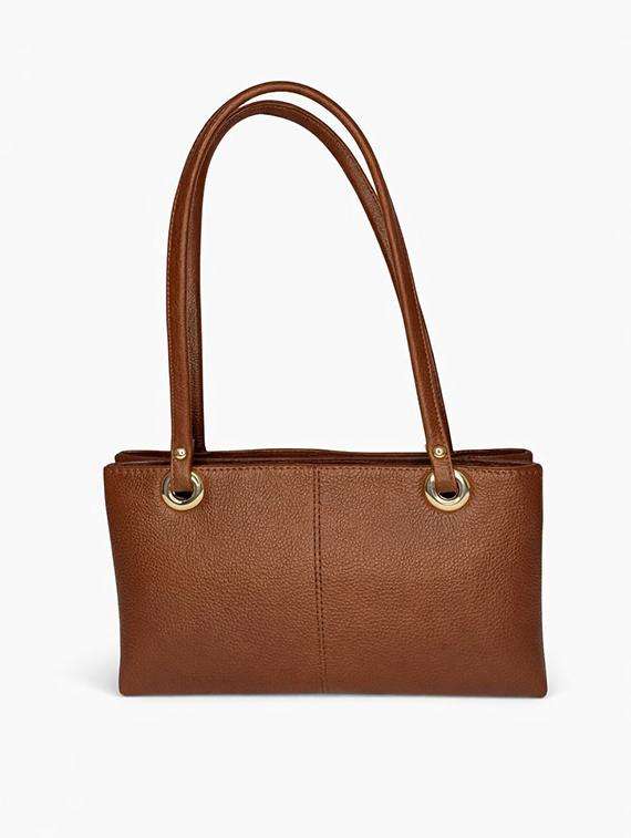 women solid leather handbag