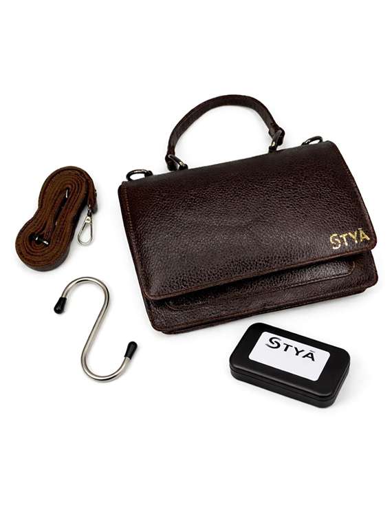 women solid leather handbag