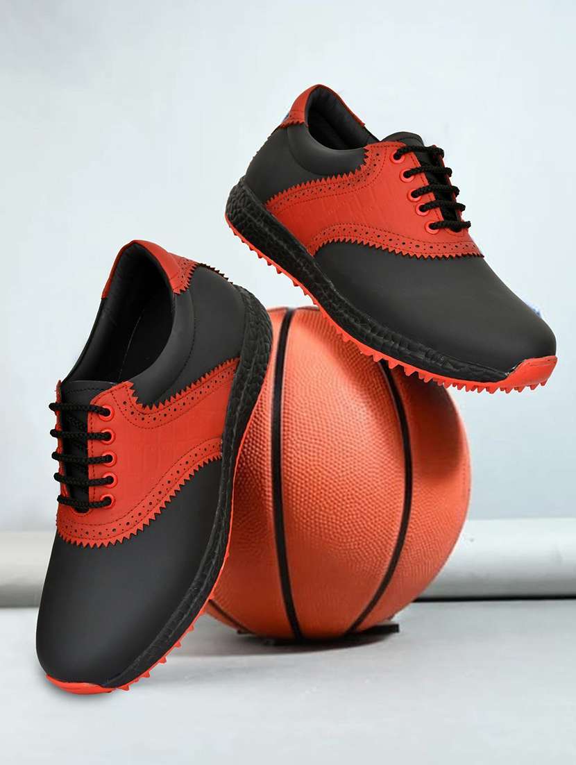 men color block lace up sport shoe