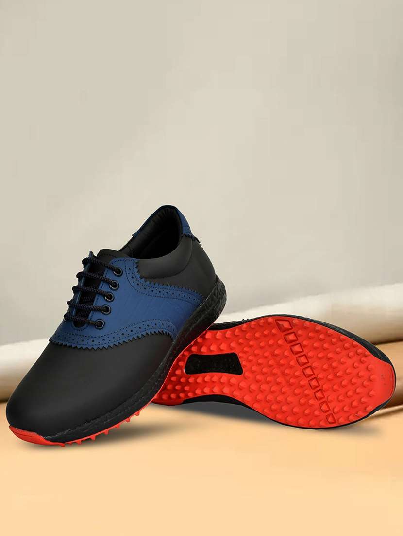 men black & blue lace up sport shoe