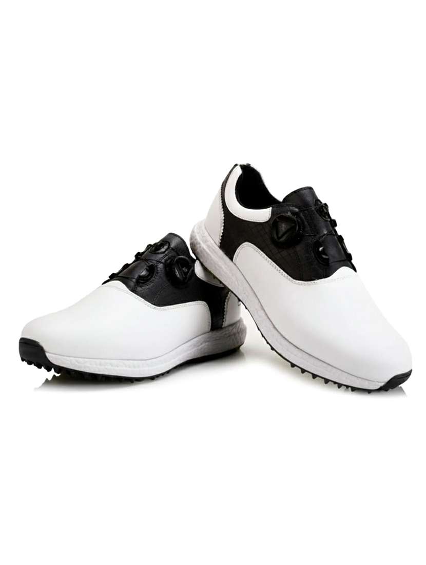 men black & white lace up sport shoe