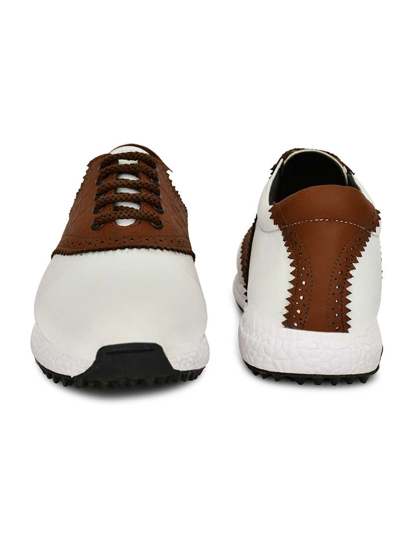 men white & brown lace up sport shoe - 22423723 -  Standard Image - 3