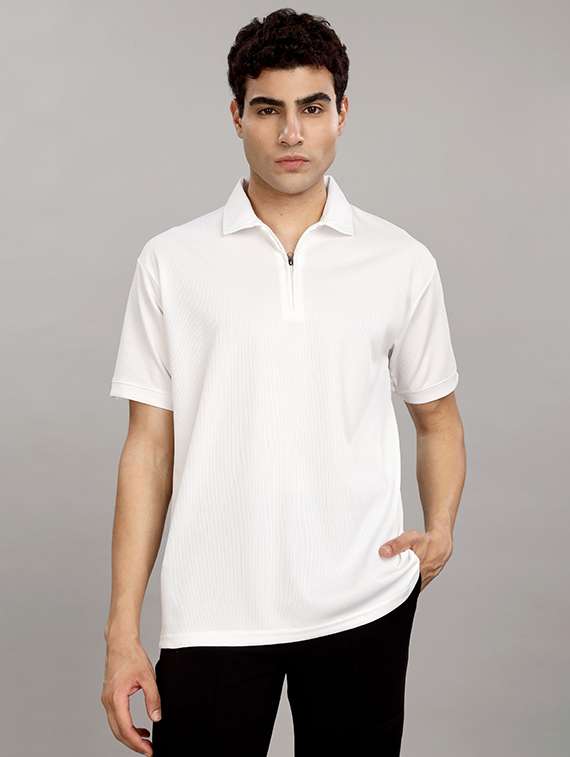 men solid short sleeve regular fit polo t-shirt