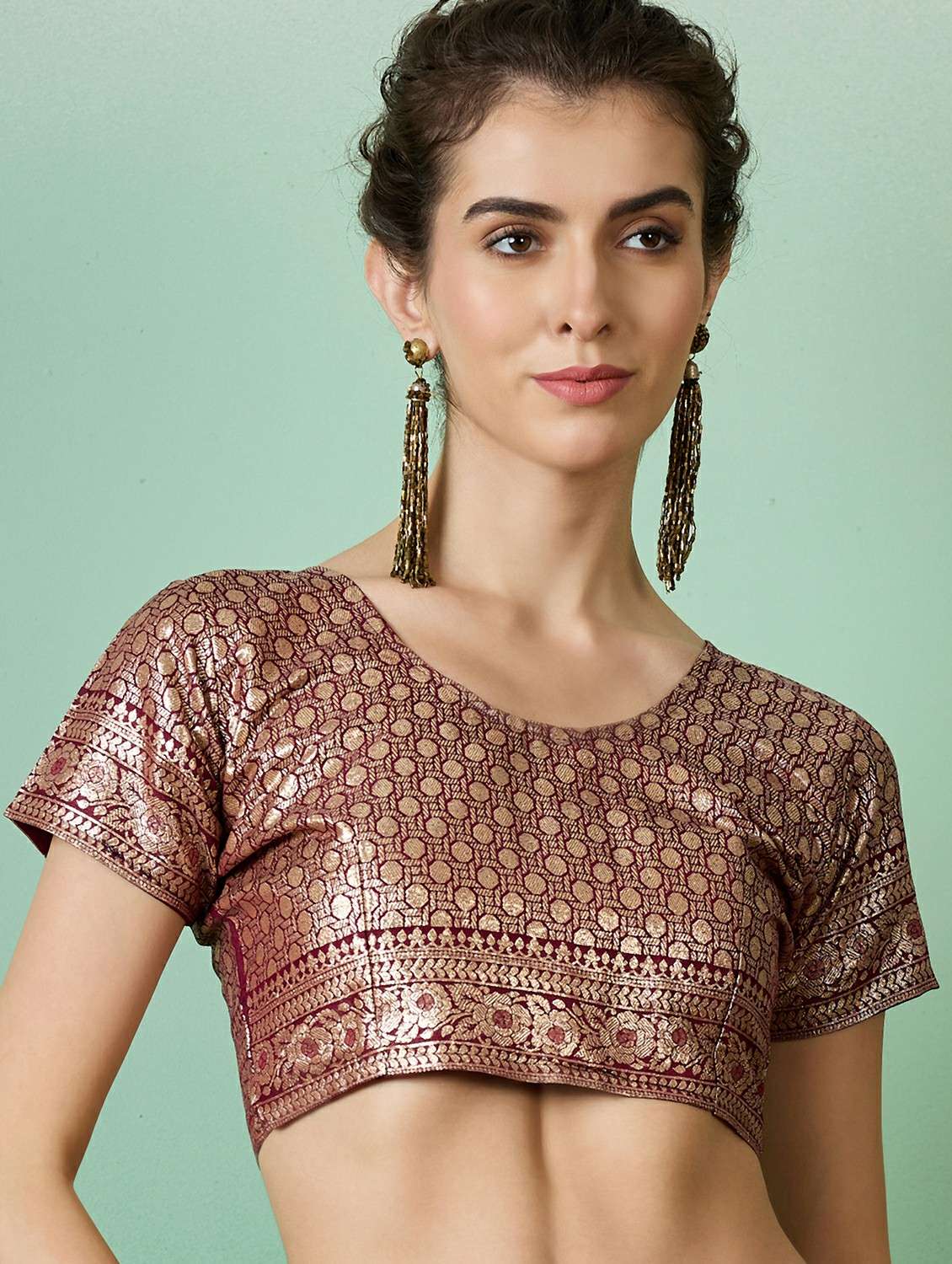 women self design banarasi saree with blouse - 22424345 -  Standard Image - 5