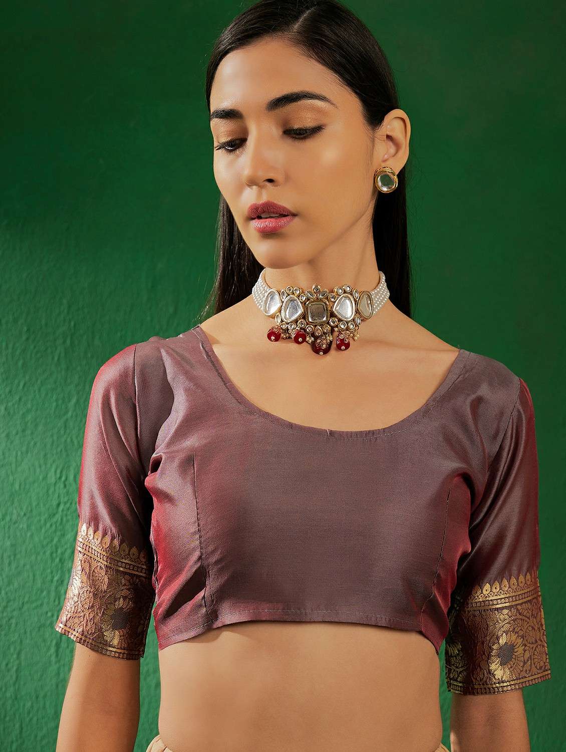 women self design banarasi saree with blouse - 22424649 -  Standard Image - 5