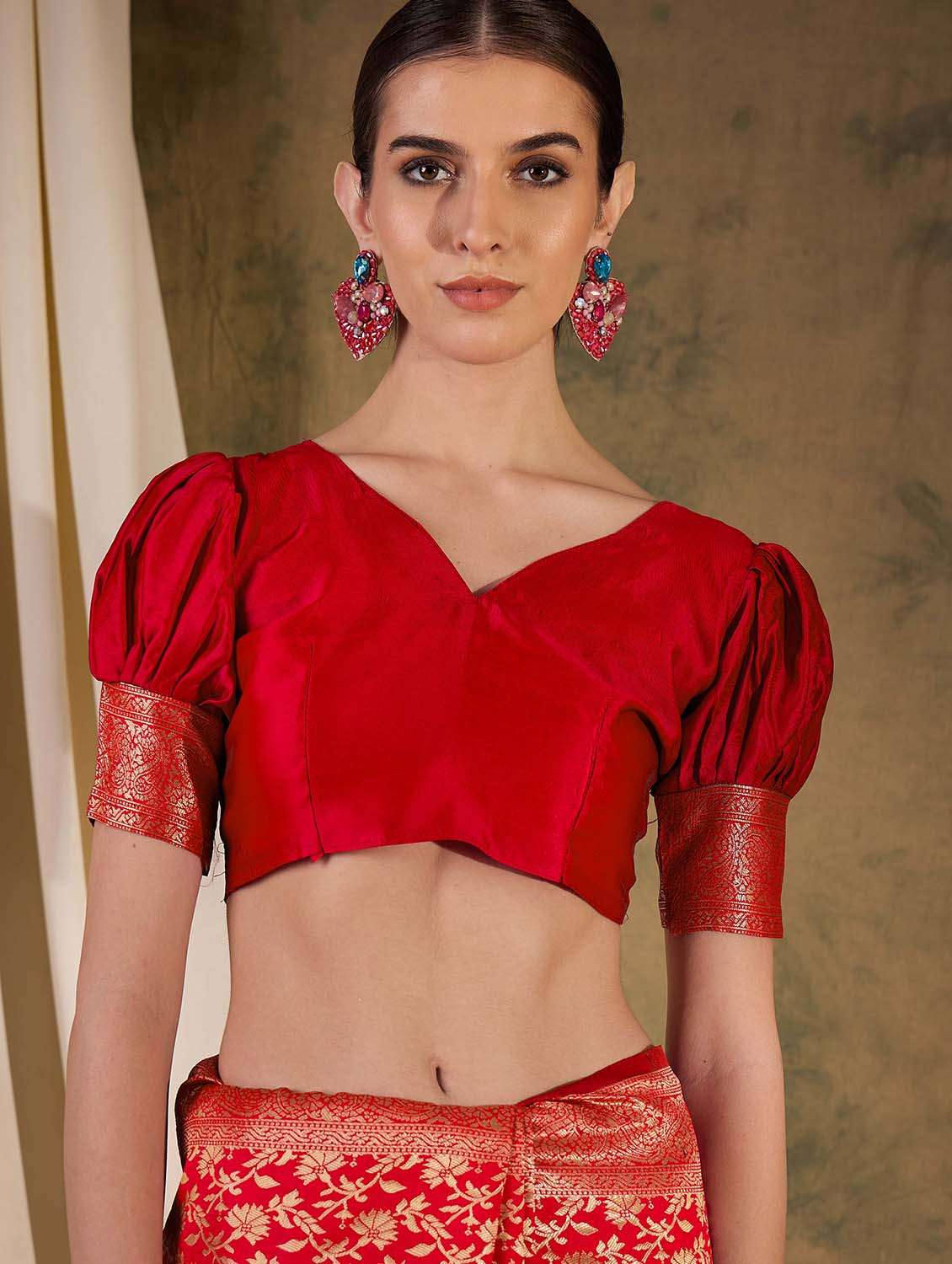 women self design banarasi saree with blouse - 22424678 -  Standard Image - 5