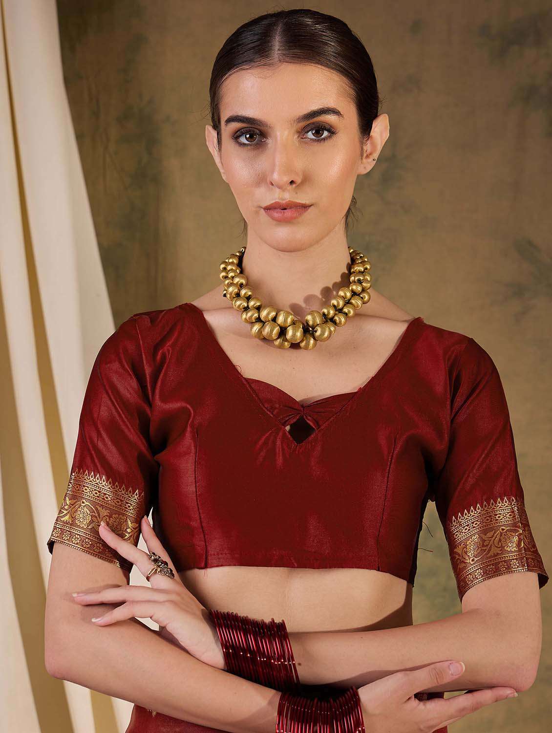 women self design banarasi saree with blouse - 22424683 -  Standard Image - 5