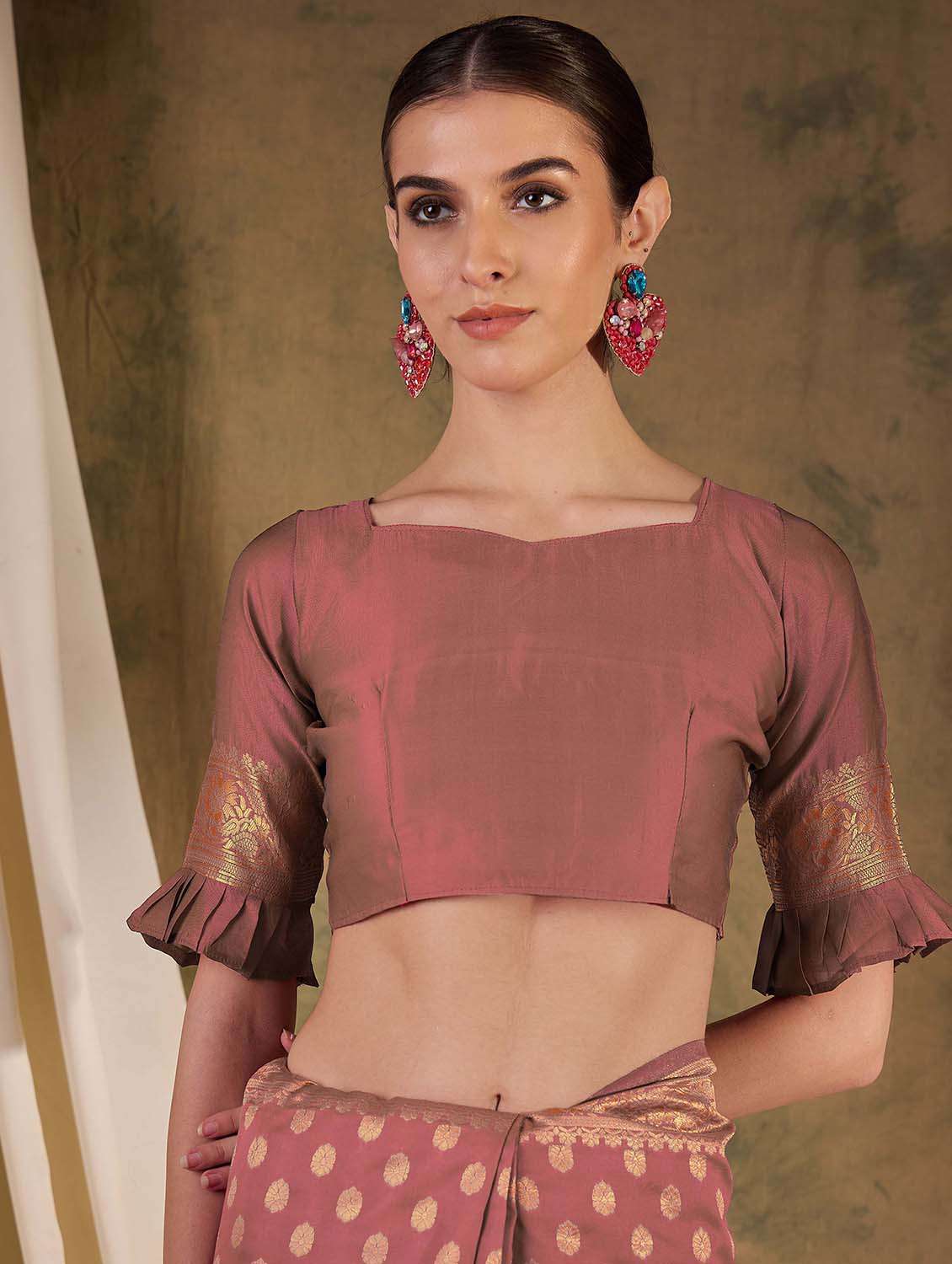 women self design banarasi saree with blouse - 22424688 -  Standard Image - 5