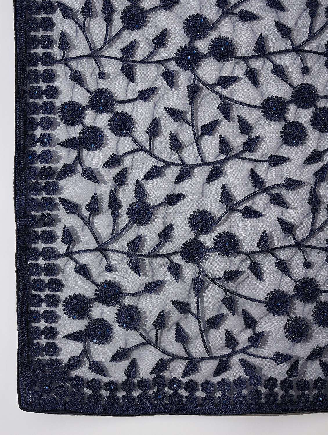 women solid with work embroidered saree with blouse - 22424694 -  Standard Image - 5