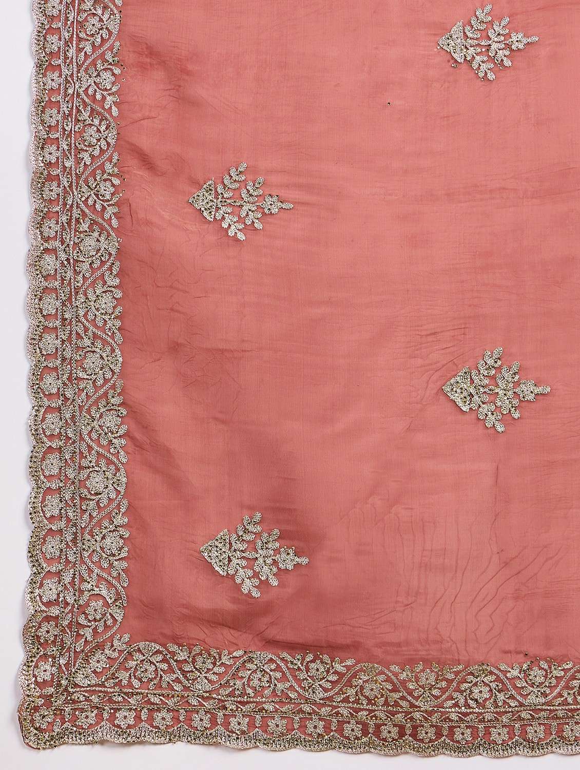 women solid with work embroidered saree with blouse - 22424696 -  Standard Image - 5