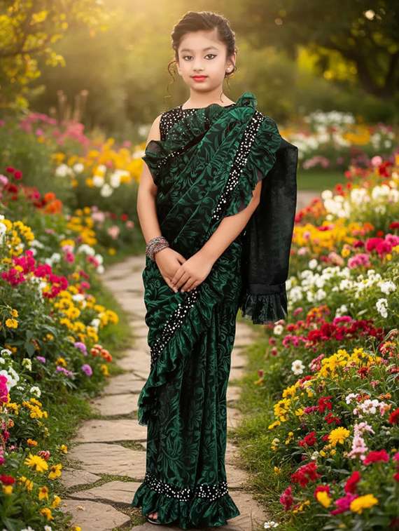 girls self design ready to wear saree