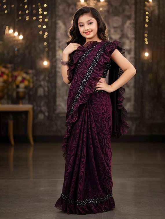 girls self design ready to wear saree