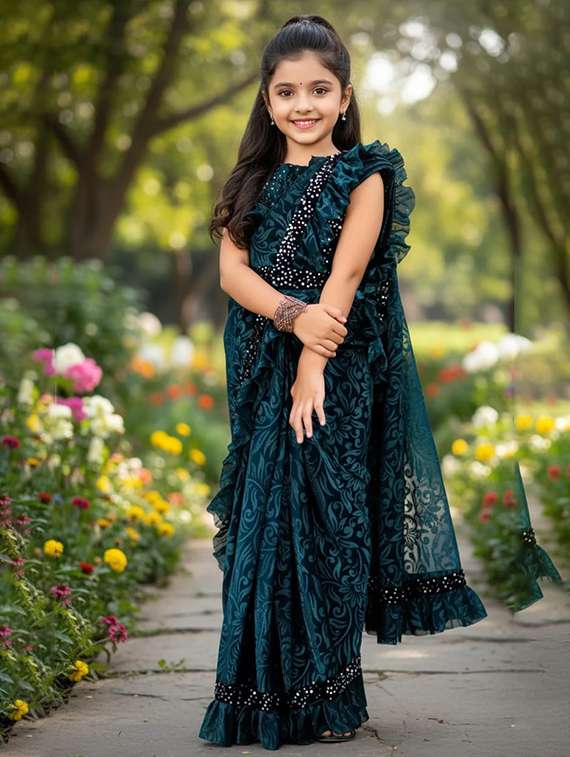 girls self design ready to wear saree