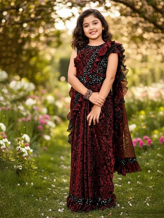 girls self design ready to wear saree