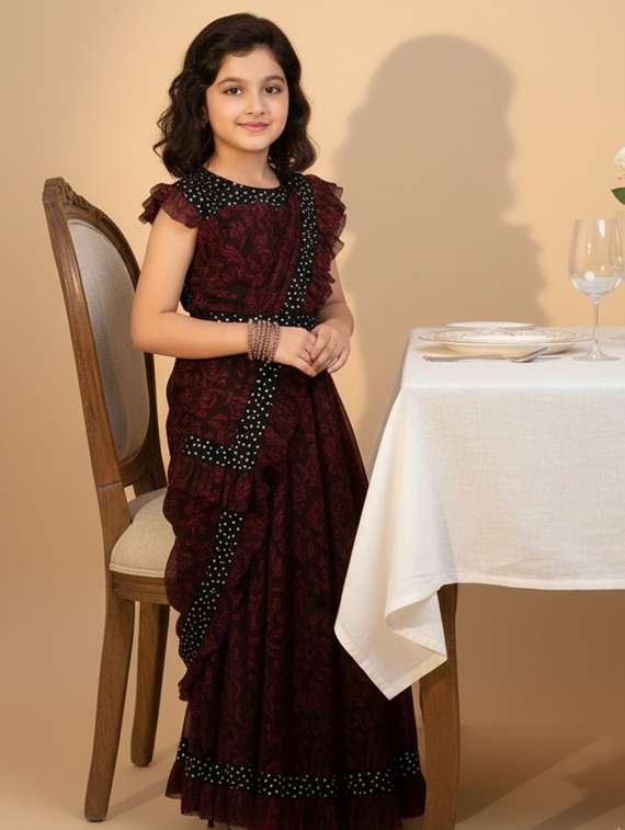 girls self design ready to wear saree
