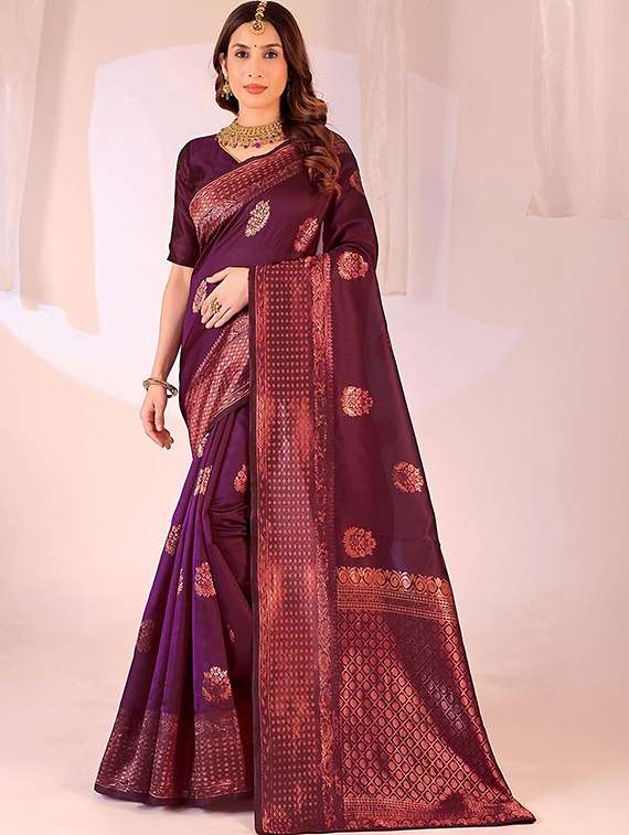 women self design banarasi saree with blouse