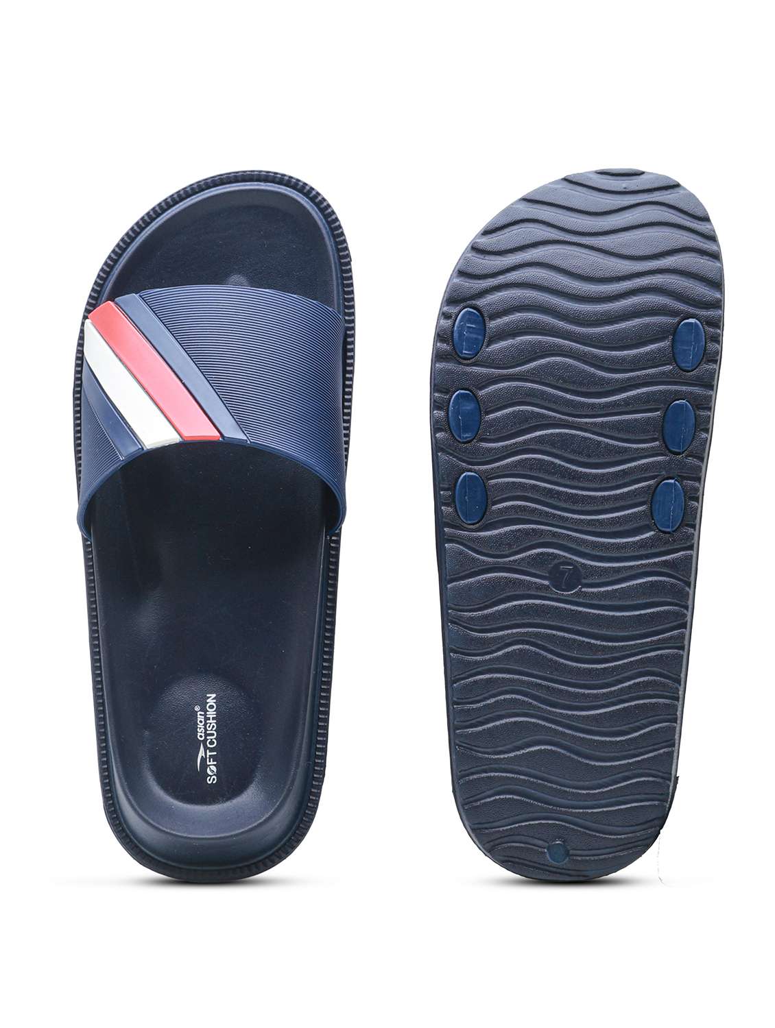 men color block slip on slider - 22425678 -  Standard Image - 5