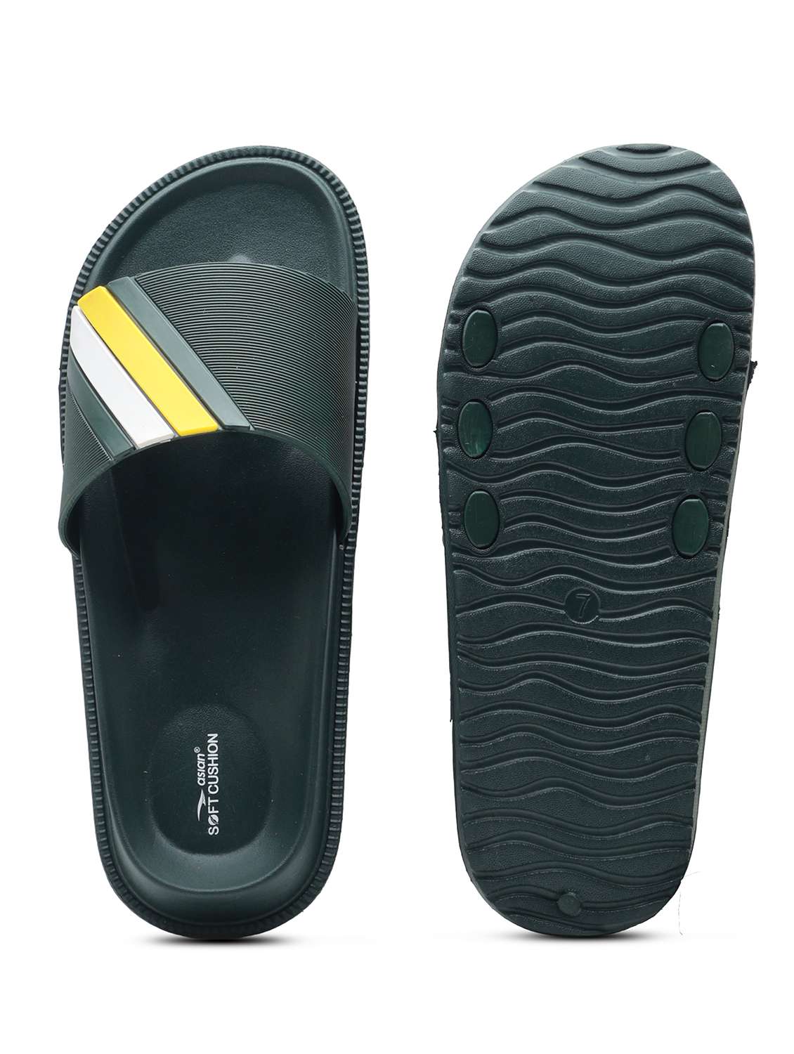 men color block slip on slider - 22425679 -  Standard Image - 5