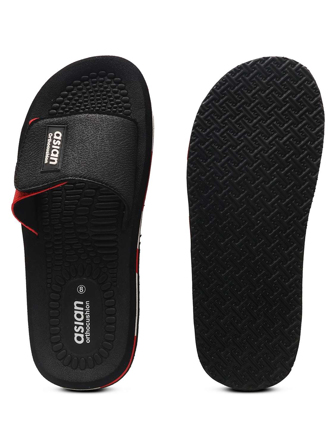Men Color Block Adjustable Strap Ortho Slides - 22425684 -  Standard Image - 3