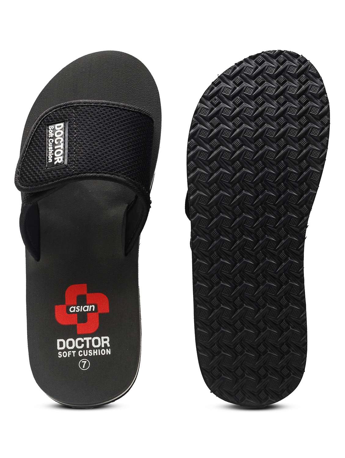 Men Solid Adjustable Strap Ortho Slides - 22425687 -  Standard Image - 3