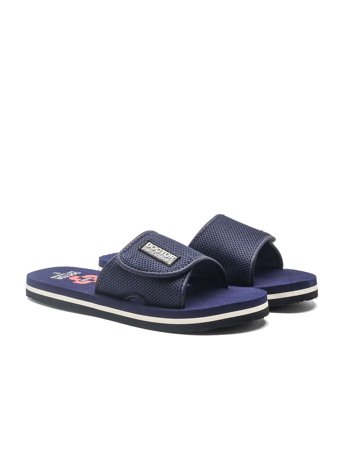 men solid adjustable strap ortho slides