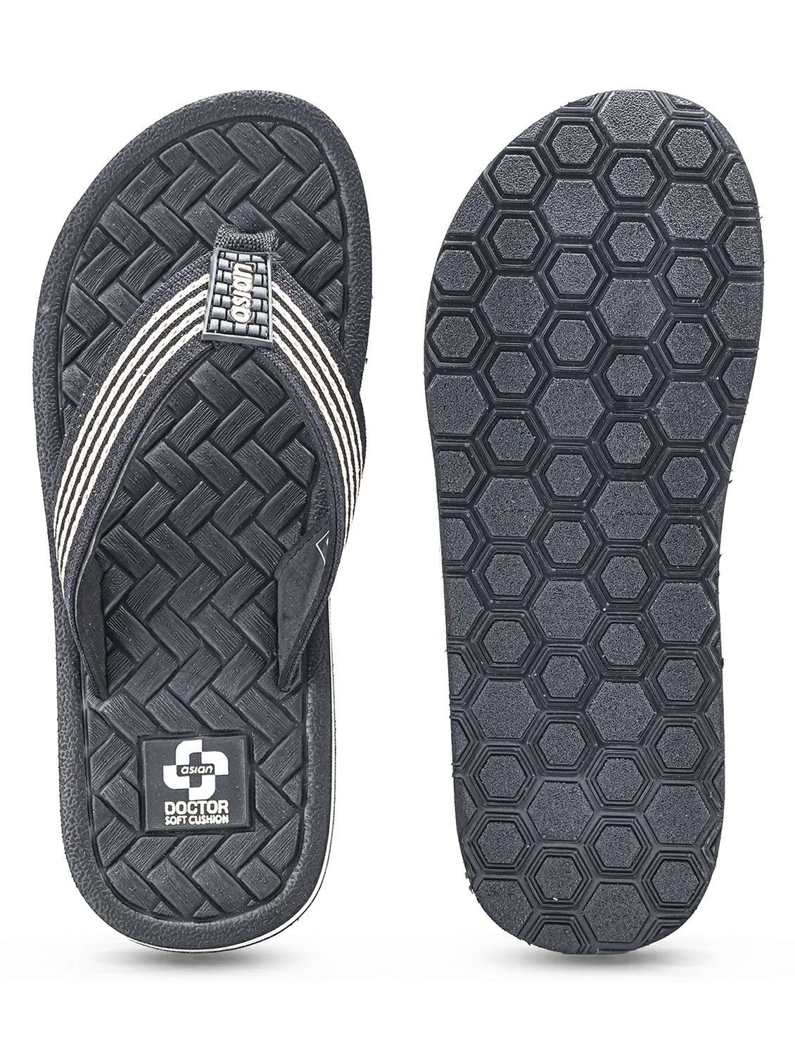 men striped toe seperator slipper - 22425701 -  Standard Image - 3