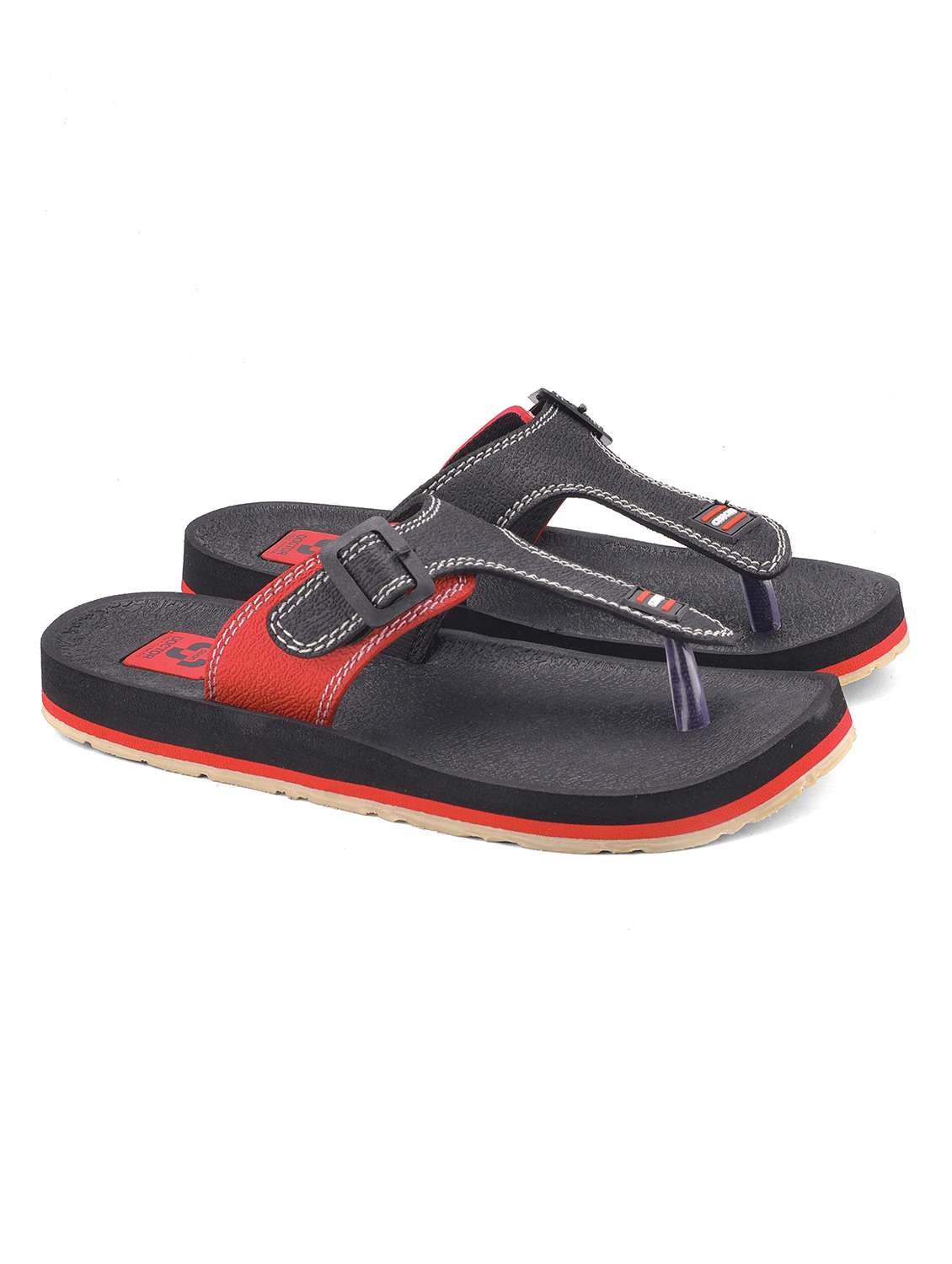 men color block toe seperator slipper
