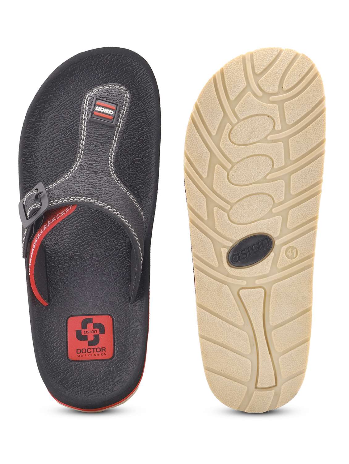 men color block toe seperator slipper - 22425705 -  Standard Image - 5